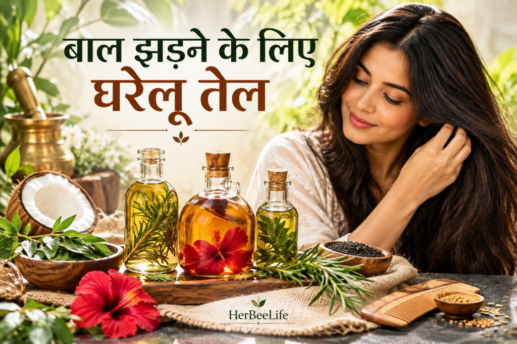 बाल झड़ने के लिए घरेलू तेल