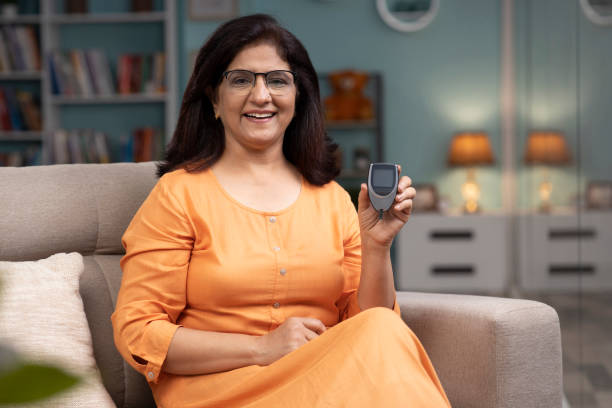 Indian, Diabetes, mature Adult, One Woman Only, Glaucometer