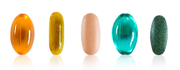 Assorted pills isolated on white with a clipping path