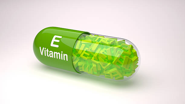 Vitamin capsules.