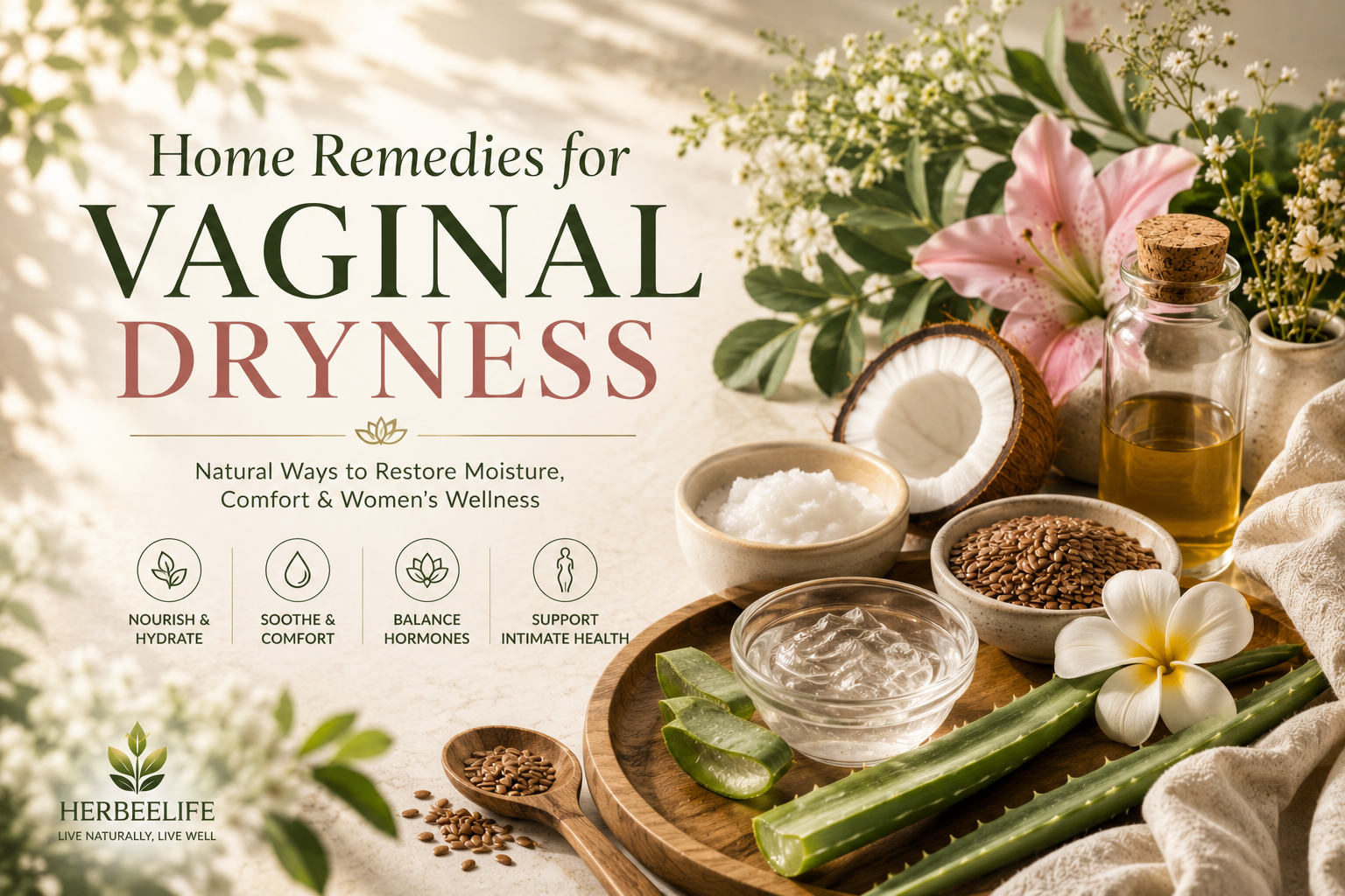 Natural Wellness Remedies Flat Lay