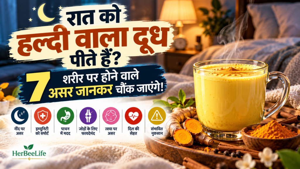 हल्दी दूध रात को पीने के फायदे